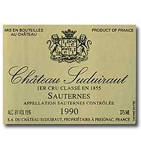 1990 Chat Suduiraut Sauternes 375ML