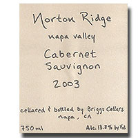 2003 Norton Ridge Napa Cabernet Sauvignon 750ML