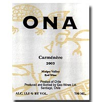 2003 Ona Carmenere 750ML