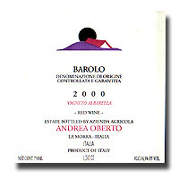 2000 Oberto Barolo Vigneto Albarella 750ML