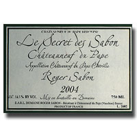 2004 Roger Sabon Le Secret Des Sabon Chateauneuf Du Pape 750ML