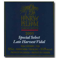 2005 Henry Of Pelham Late Harvest Vidal 375ML