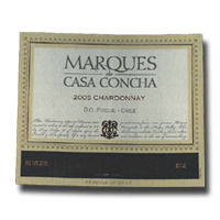2005 Concha Y Toro Chardonnay Marques De Concha 750ML