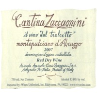 Cantina Zaccagnini Montepulciano D'abruzzo 750ML 32884