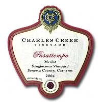 2004 Charles Creek Merlot Pasatiempo Sangiacomo Vineyard 750ML