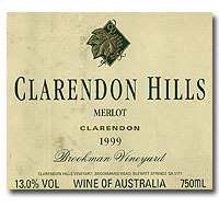 1999 Clarendon Hills Brookman Merlot 750ML