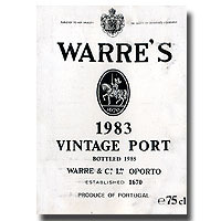 1983 Warre's Vintage Port 750ML