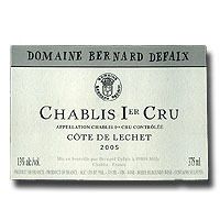 2005 Defaix Chablis Cote De Lechet 375ML