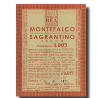 2003 Paolo Bea Sagrantino Di Montefalco Pagliaro Secco 750ML