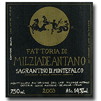 2003 Milziade Sagrantino Di Montefalco Rosso 750ML