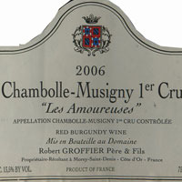 2006 Groffier Chambolle Musigny Amoureuses 750ML 40124