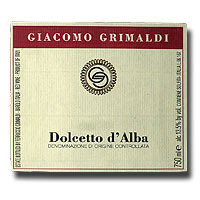 2006 Grimaldi Dolcetto D'alba 750ML