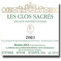2003 Joly Savennieres 750ML