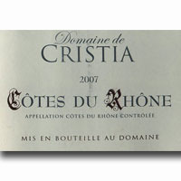 2007 Cristia Cotes Du Rhone 750ML