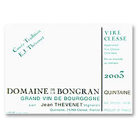 DOMAINE THEVENET DOMAINE DE LA BONGRAN VIRE CLESSE TRADITION