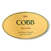 2006 Cobb Pinot Noir Rice Spivek Sonoma Coast 750ML
