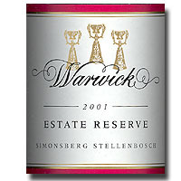 2001 Warwick Estate Reserve Red 750ML