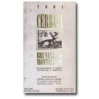2001 Cerbaia Brunello Di Montalcino 750ML