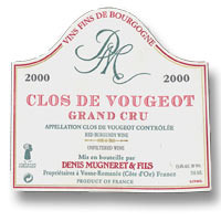 2000 Denis Mugneret Clos De Vougeot 750ML