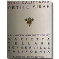 2002 Marietta Petite Sirah 750ML